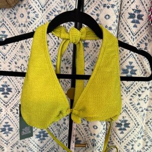 Size S NWT Wild Fable Chartreuse Knit Halter Top